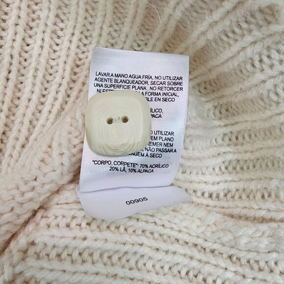 Columbia Womens Sz L Turtle Neck FairIsle Aztec Cardigan Sweater Wool blend EUC - Picture 12 of 12